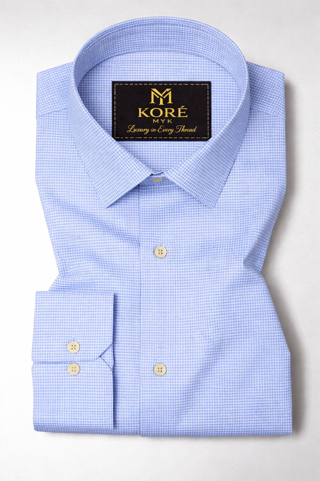 Carolina Blue Micro Geometric Signature Shirt