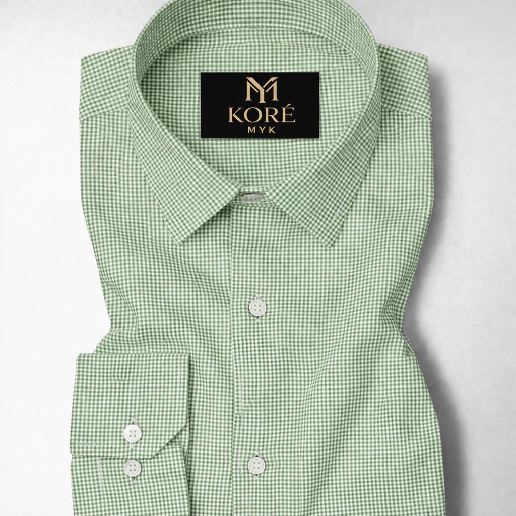 Fluorite Green Micro Geometric Signature Shirt