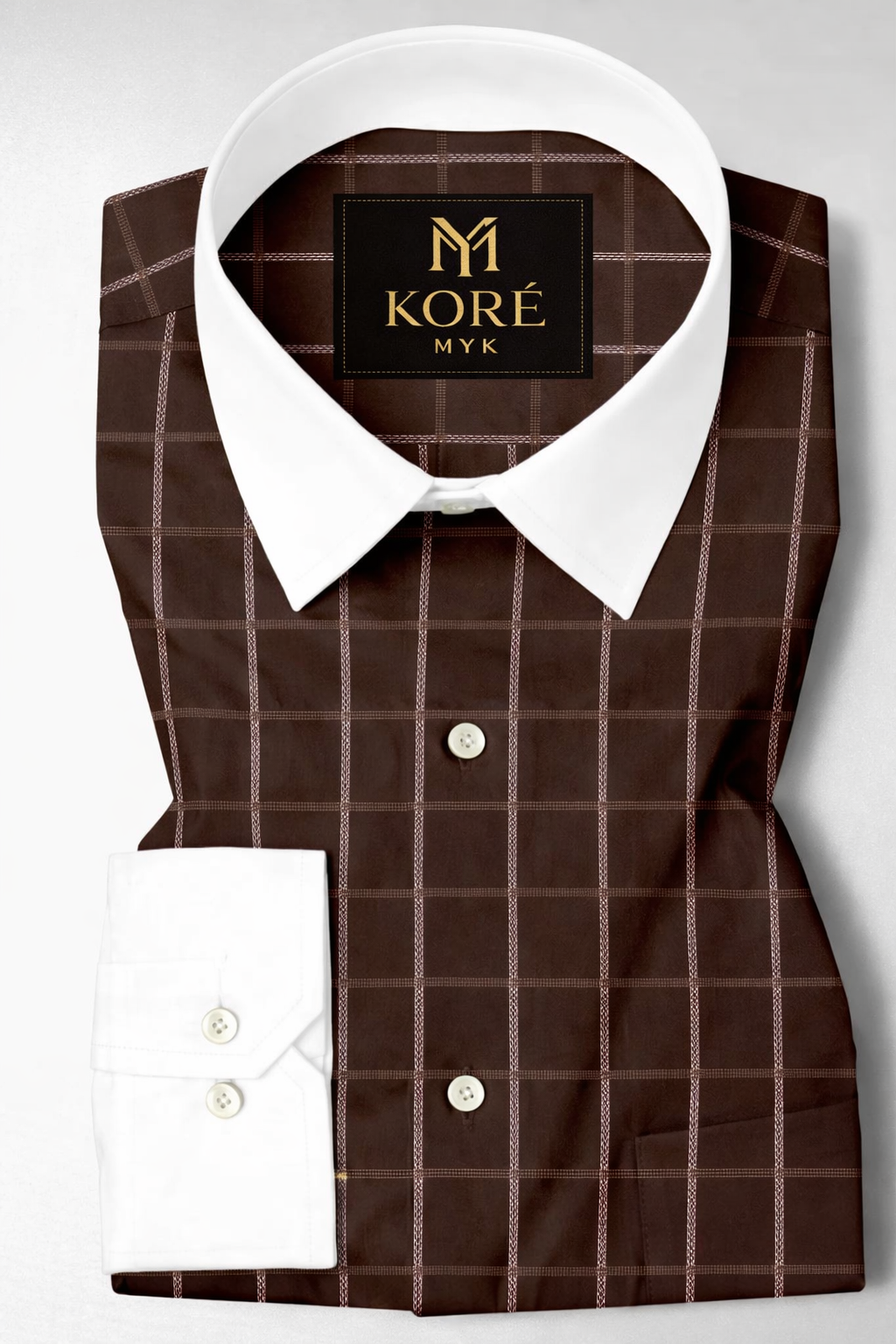Espresso Brown Windowpane Shirt