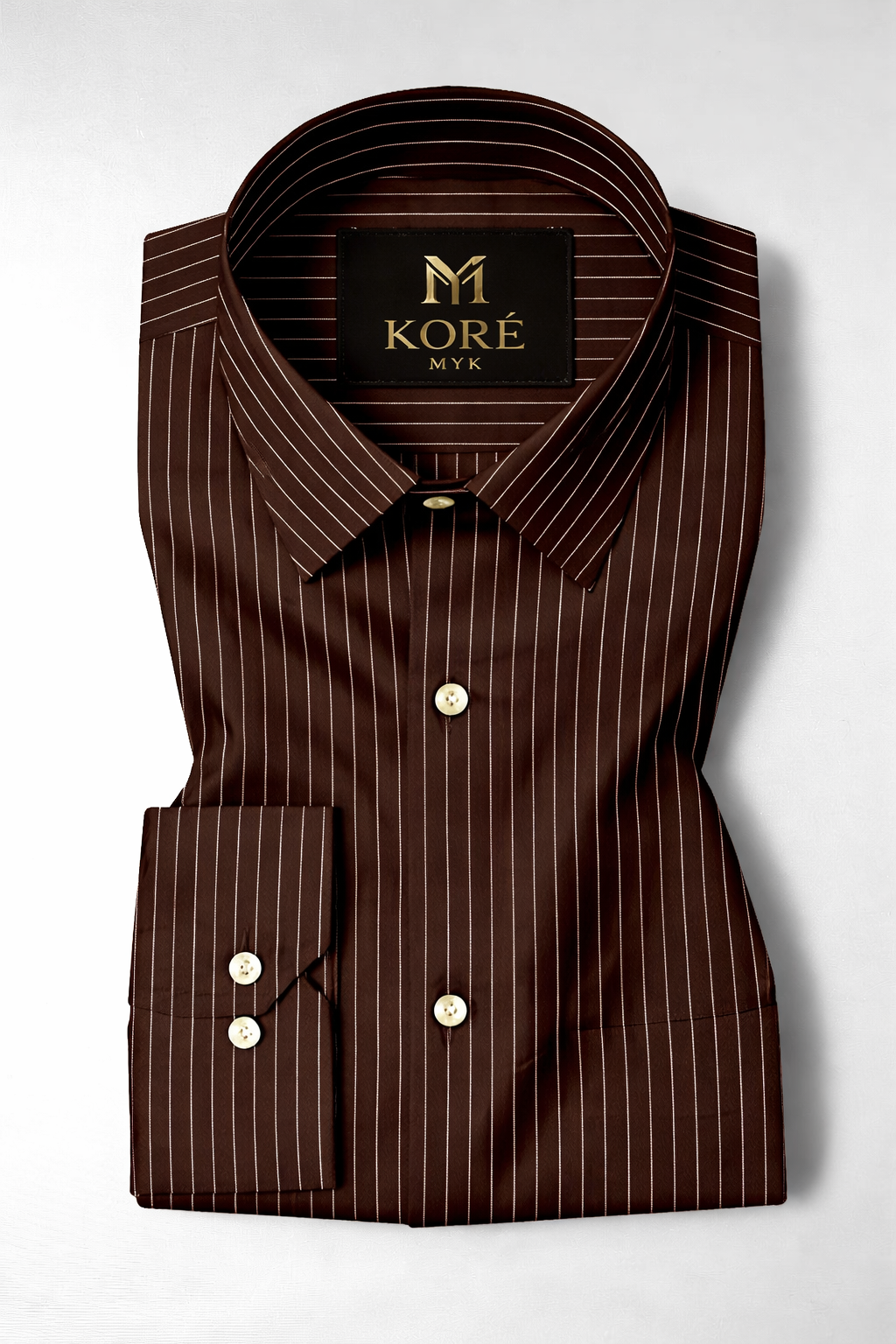 Truffle Stripe Luxe Cotton Shirt