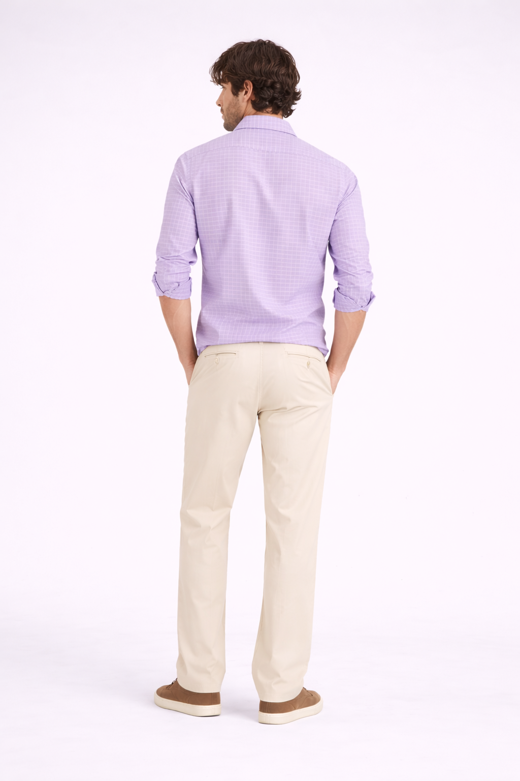 Passiflora Purple Micro-Check Premium Cotton Shirt KORE MYK