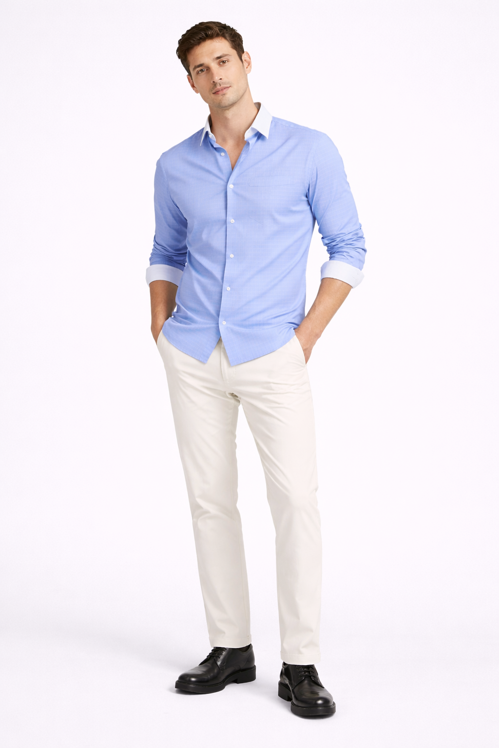 Hudson Blue Grid Cotton Shirt