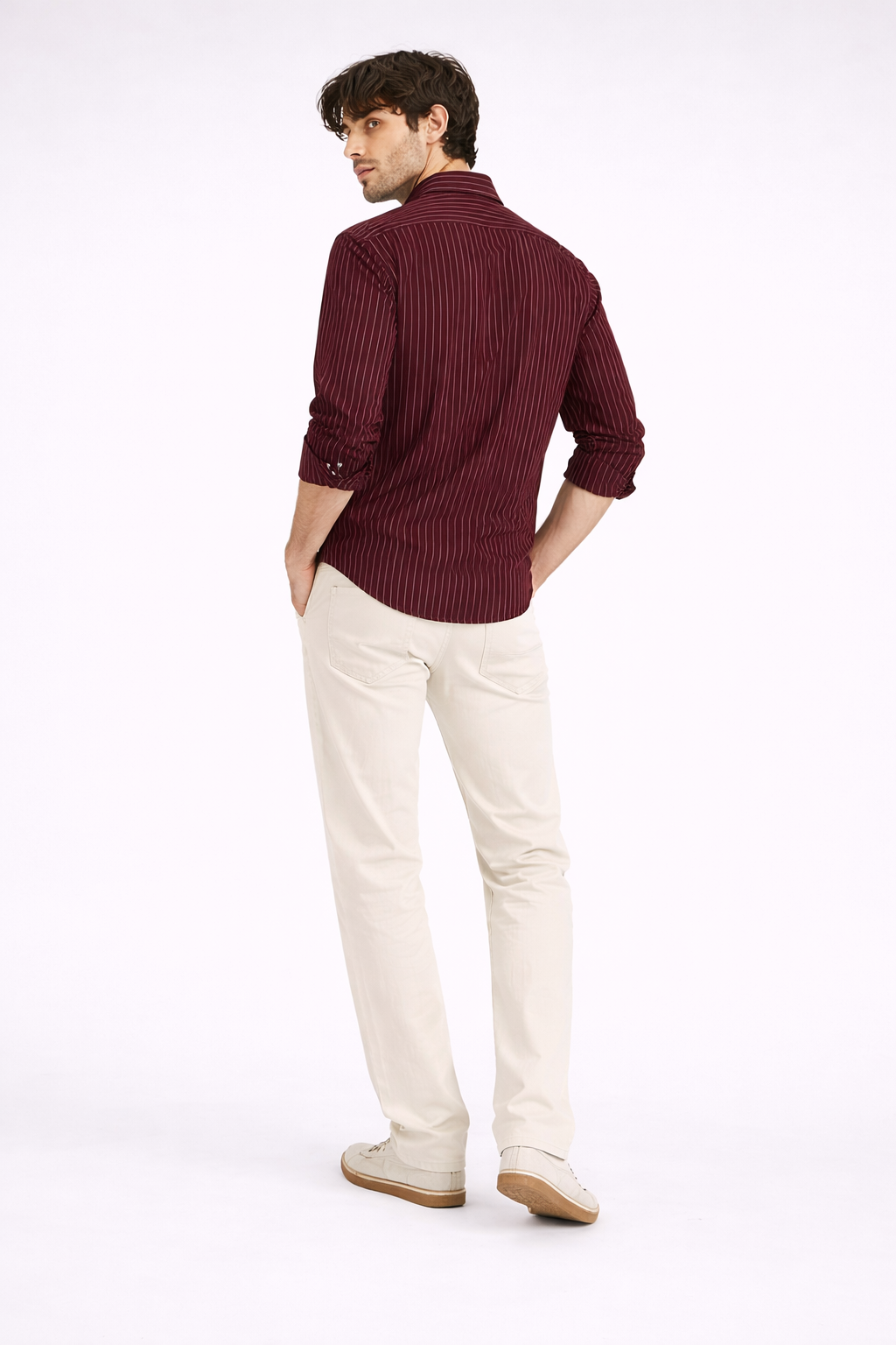 Cordovan Stripe Luxe Cotton Shirt KORE MYK