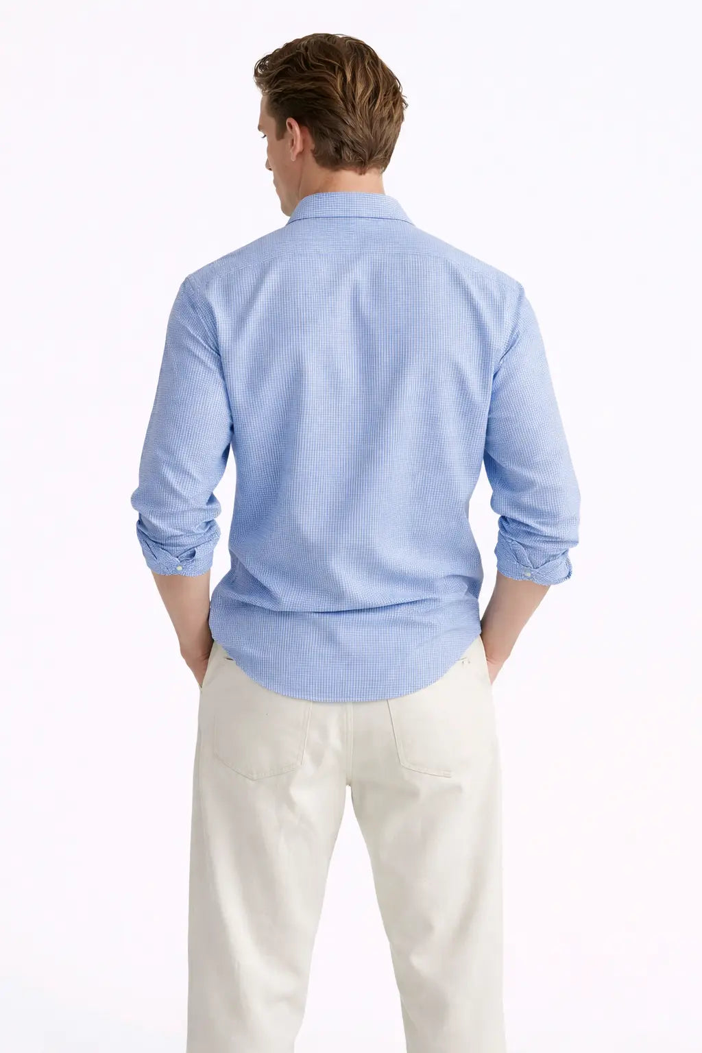 Carolina Blue Micro Geometric Signature Shirt KORE MYK