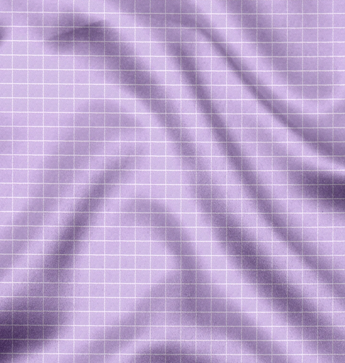 Passiflora Purple Micro-Check Premium Cotton Shirt KORE MYK